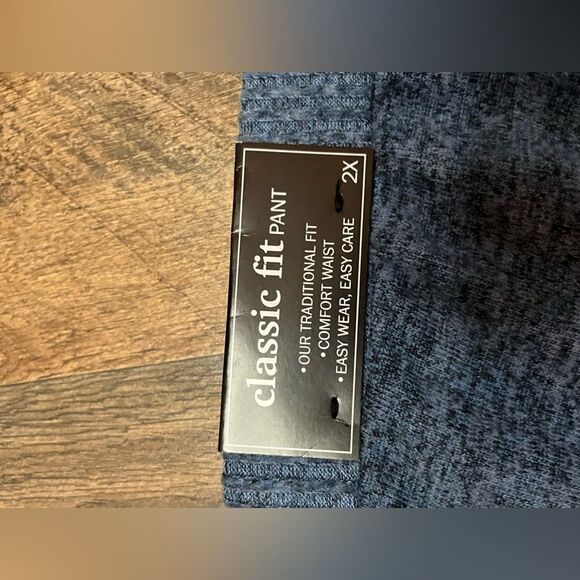 Alfred Dunner simply cozy pocketed classic fit stretch pants color blue size 2X - Picture 10 of 12